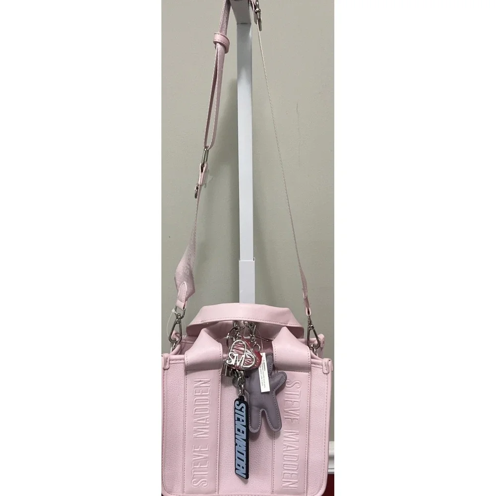 New $98 Steve Madden Bwebber Satchel Crossbody‎ Bag Women's Chalk Pink DT627015